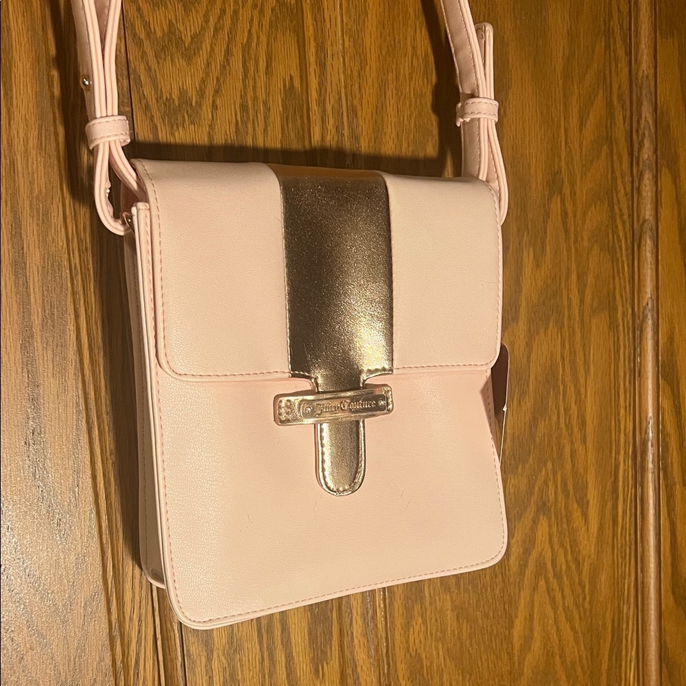 Juicy Couture Blush and Gold Crossbody Bag NWT